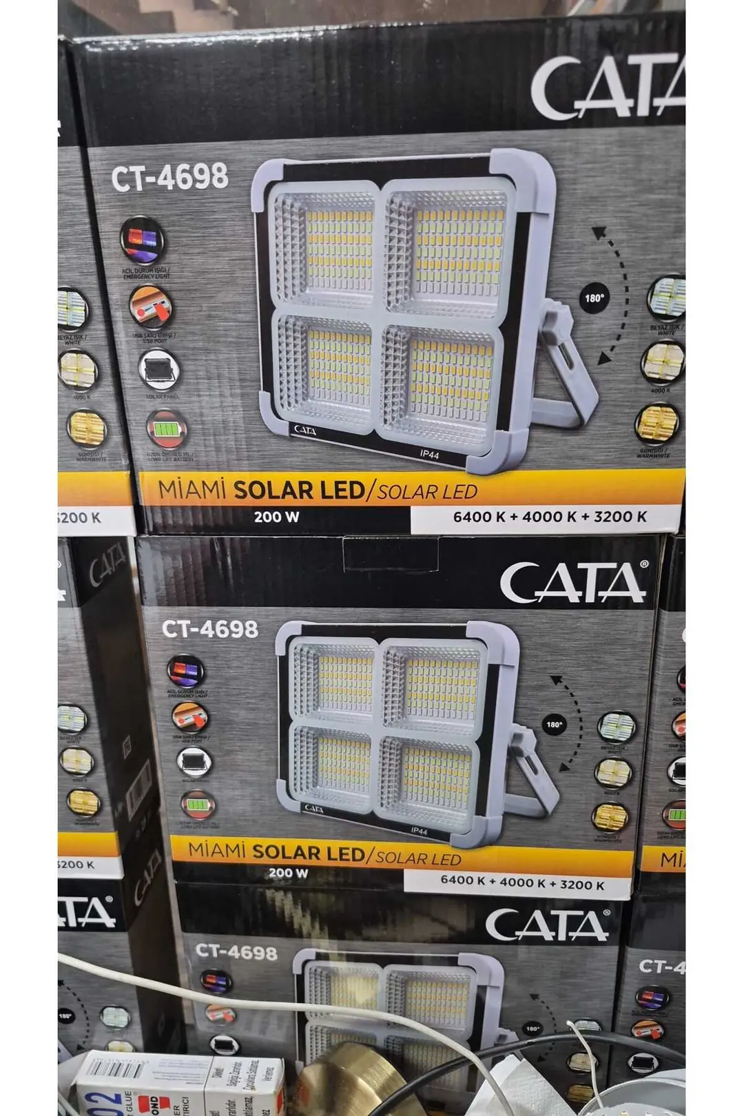 Cata Ct-4698 Miami Solar Led Projektör (YENİ SOLAR PANEL VE PİL ÖMRÜ GÜÇLENDİRİLMİŞ