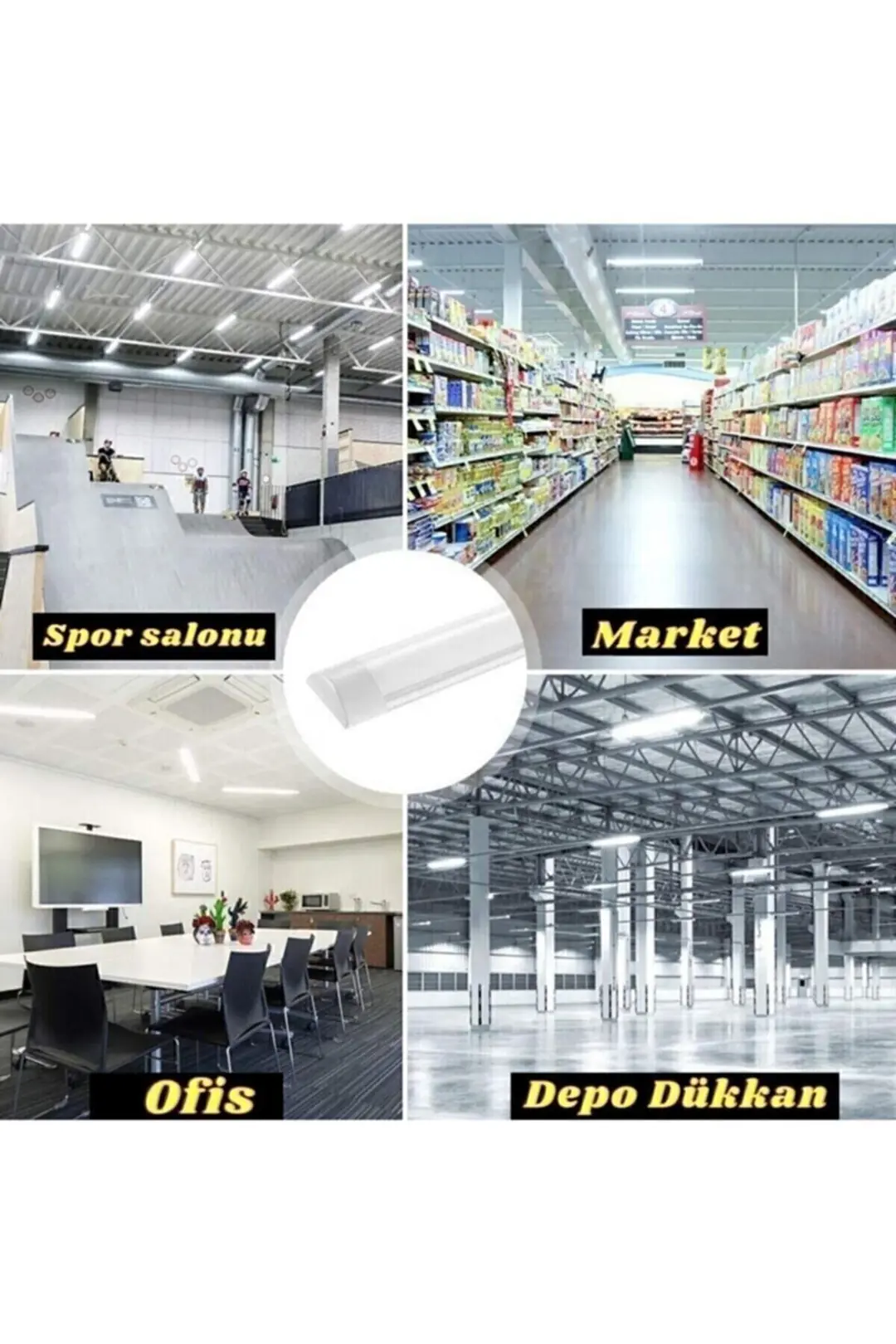 8 Adet 40w Floresan Yatay Led Bant Armatür Tavan Aydınlatma 120 Cm Led Armatür