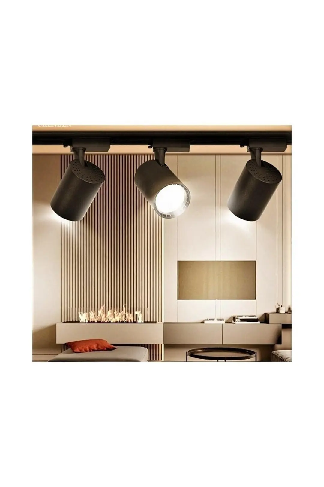 30 Watt Ray Spot 3 Lü Siyah Kasa Gün Işığı &;pro;ultra Aydınlatmalı 1 Metre Ray Ile Takım Led Spot