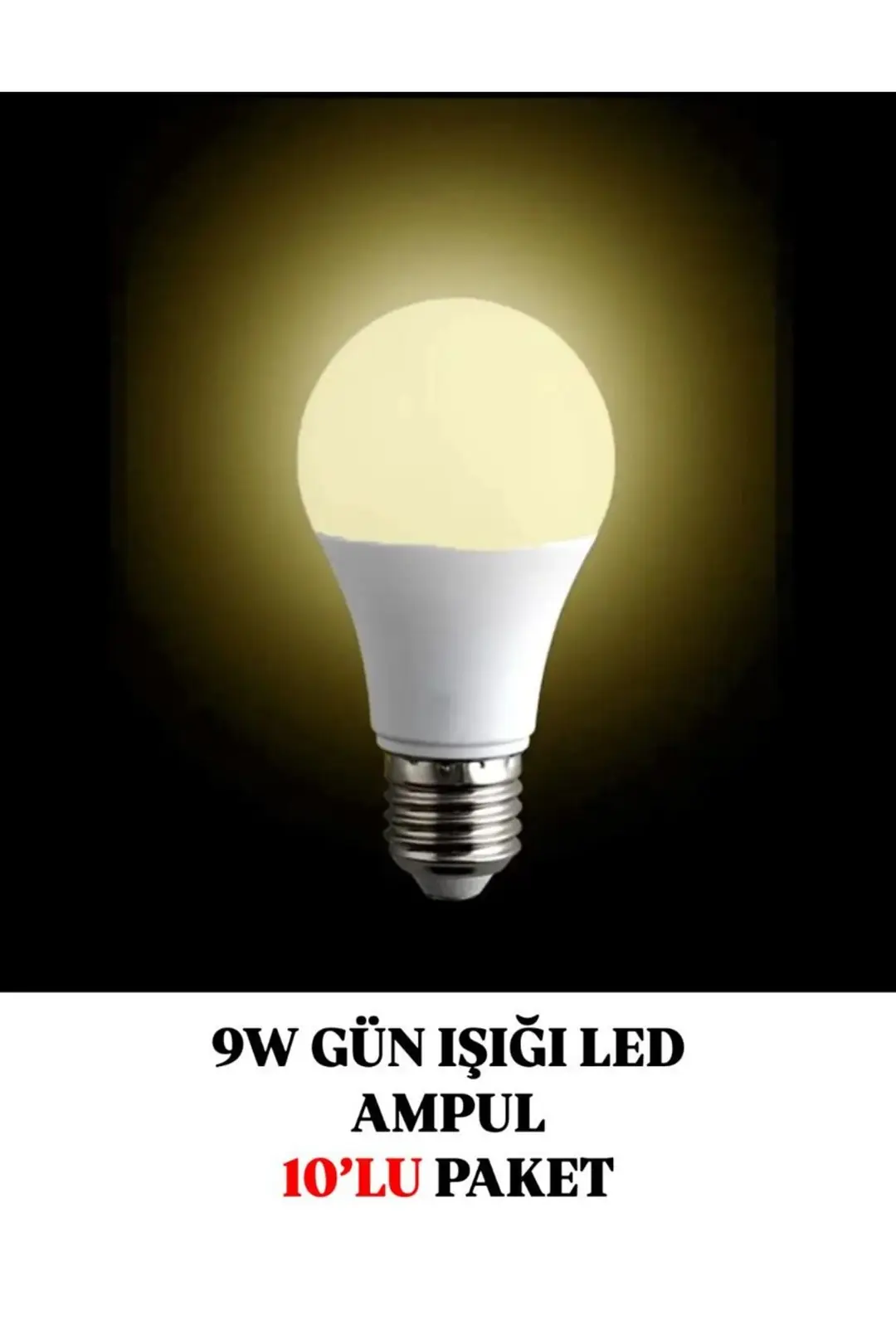 9w Gün Işığı Led Ampul 10'lu Paket Kutulu Ürün