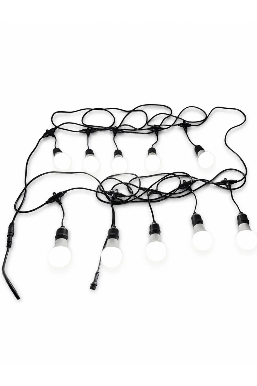 10 METRE 10 DUY 9 WATT GÜNIŞIĞI LED AMPULLÜ TAKIM ORGANİZASYON DÜĞÜN NİŞAN ZİNCİR AYDINLATMA SETİ