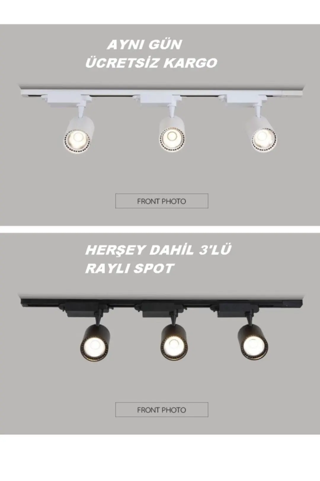 4 Adet Beyaz Kasa Günışığı 30 Watt Ray Spot 1 Metre Beyaz Ray Dahil