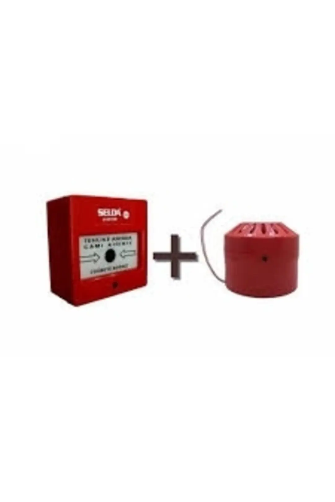 Yangın Alarm Ihbar Ikaz Sireni Ve Butonu 2'li Set