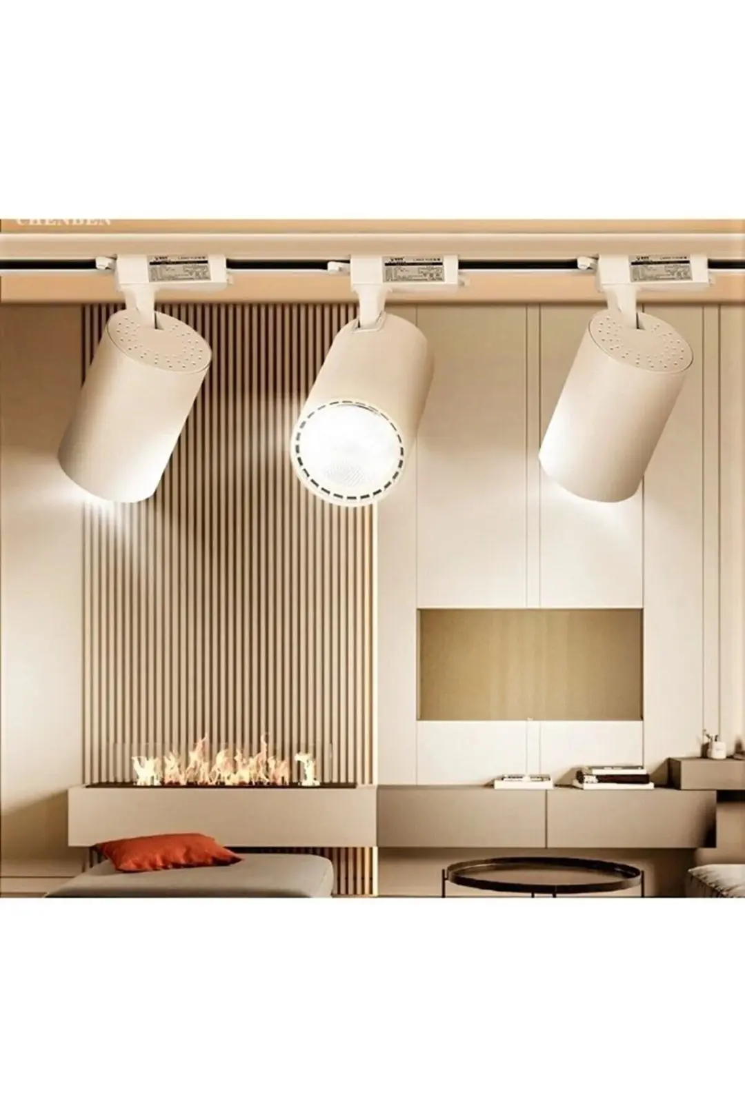 Beyaz Kasa Beyaz Işık Set 30w 1 Mt Raylı 3 Adet Ray Spot