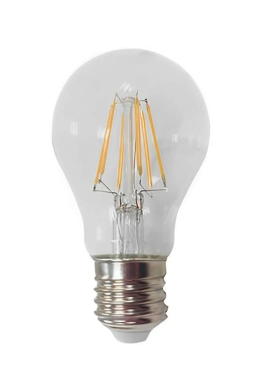 10 Adet K2 6W E27 2700K Sarı Işık A60 Led Flamanlı Rustik Ampul KES501