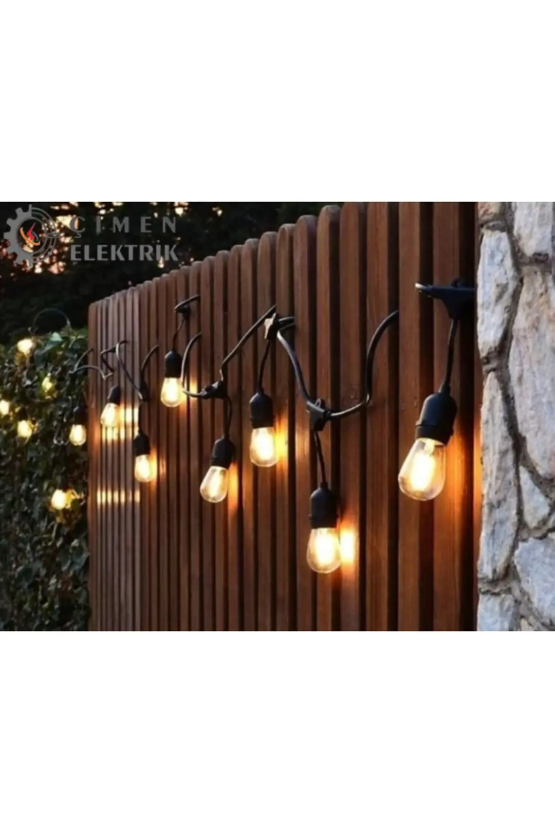 Yl01 0220 Dış Mekan Aydınlatma Seyyar 10 Mt 20 Duylu E27 Ampulsüz