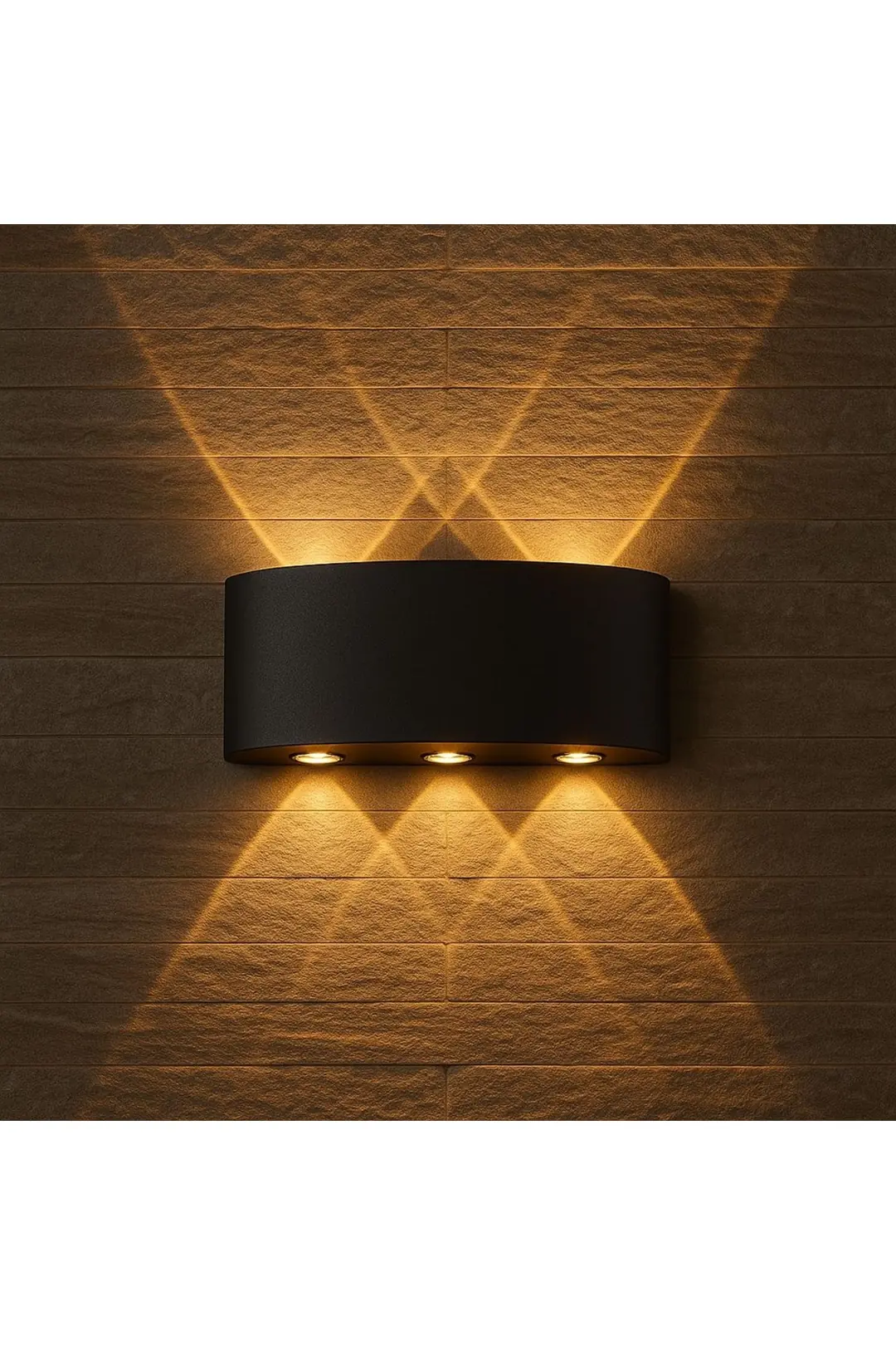 8011 HAİTİ Model LED Aplik 2000K AMBER Renk Siyah Kasa (Pilli Değildir - Elektrik ile Çalışır)