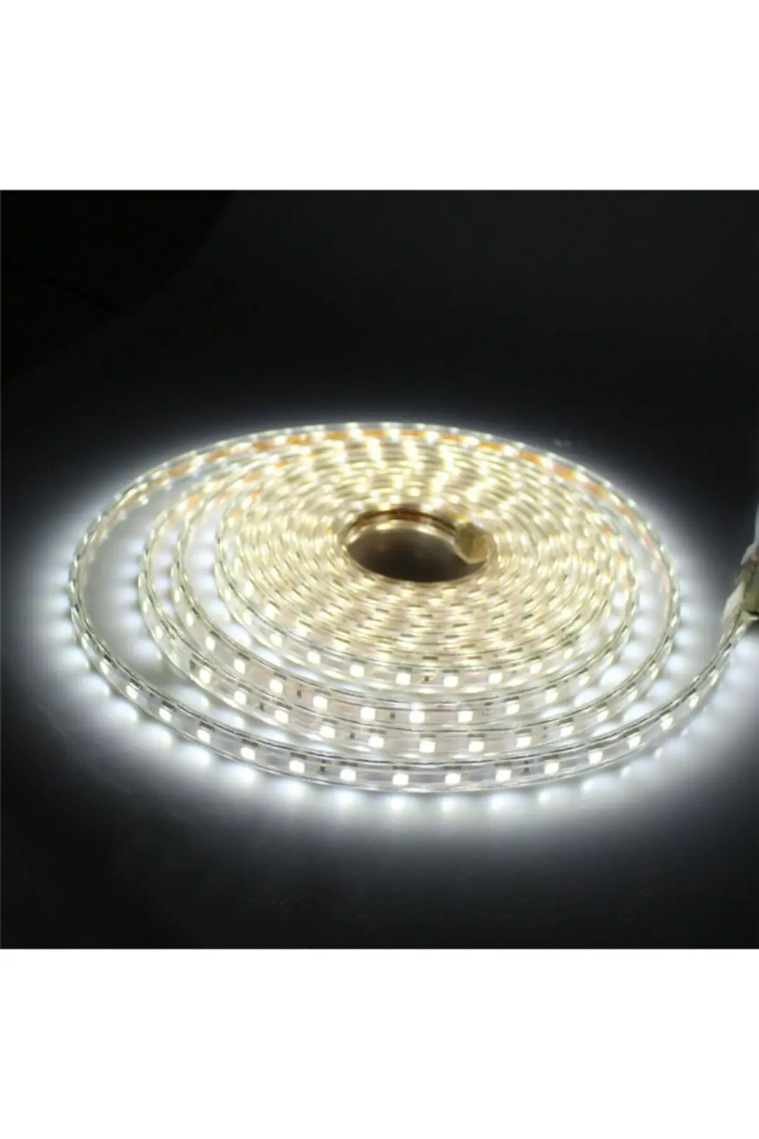 Hortum Esnek Şerit Led 5 Metre Beyaz + 220 Volt Fiş