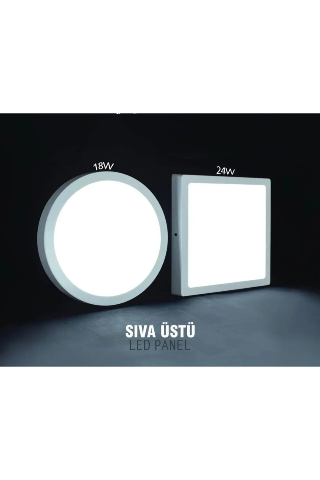 24 Watt Kare Sıva Üstü Led Panel - Beyaz Işık - 24w