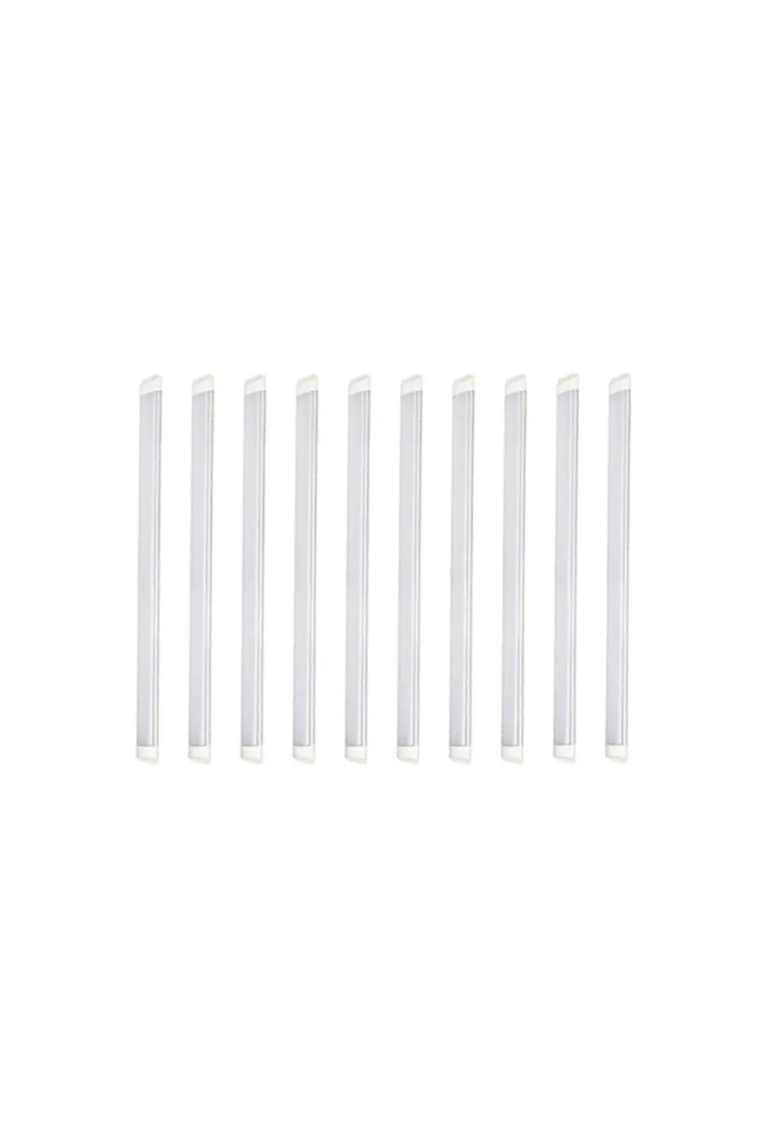 10'lu Paket 120 Cm 40 Watt Çift Sıra Ledli Led Bant Armatür 6500 Kelvin Beyaz Renk