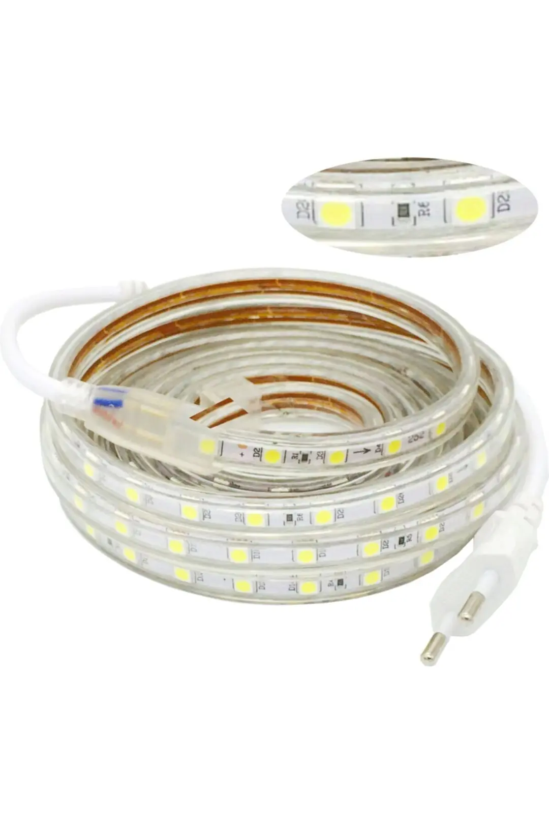 Hortum Esnek Şerit Led 6 Metre Gün Işığı + 220 Volt Fiş