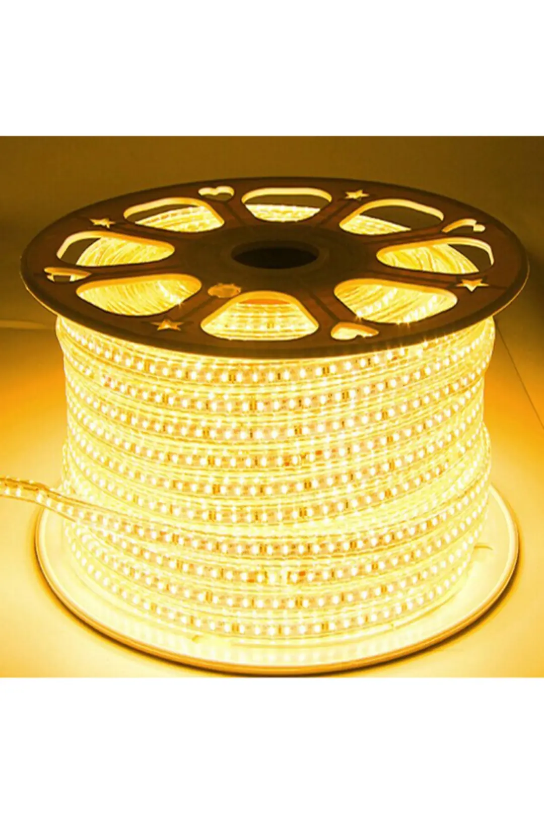 Günışığı 10 Metre Hortum Şerit Işık + Fişli 3 Çip 220v Su Geçirmez