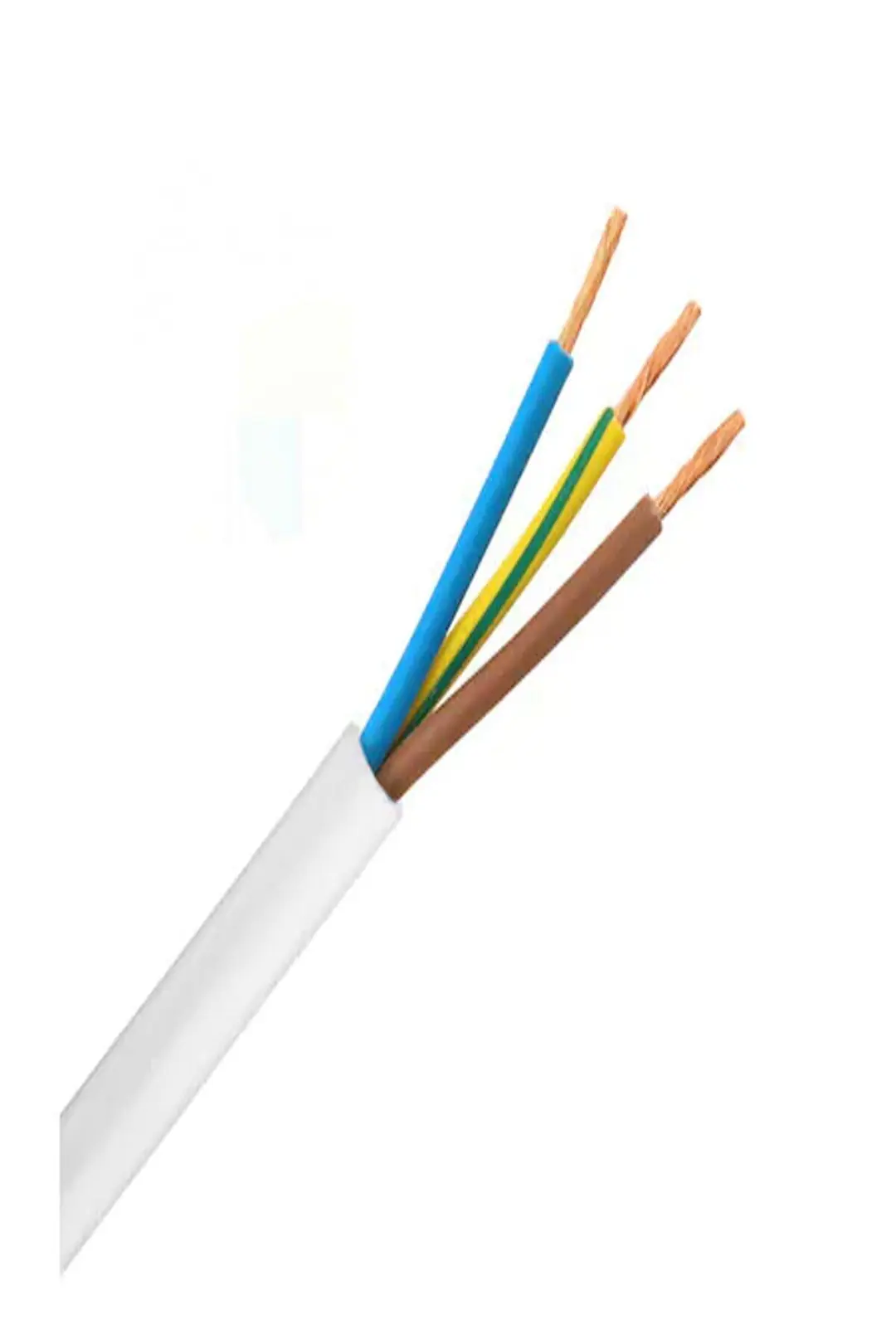 3 X 2,5 Ttr Kablo - Tam Bakır - Beyaz - 13 Metre