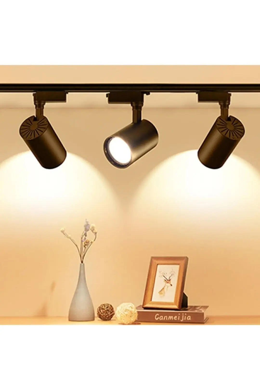 30 Watt Ray Spot 3 Lü Siyah Kasa Gün Işığı &;pro;ultra Aydınlatmalı 1 Metre Ray Ile Takım Led Spot