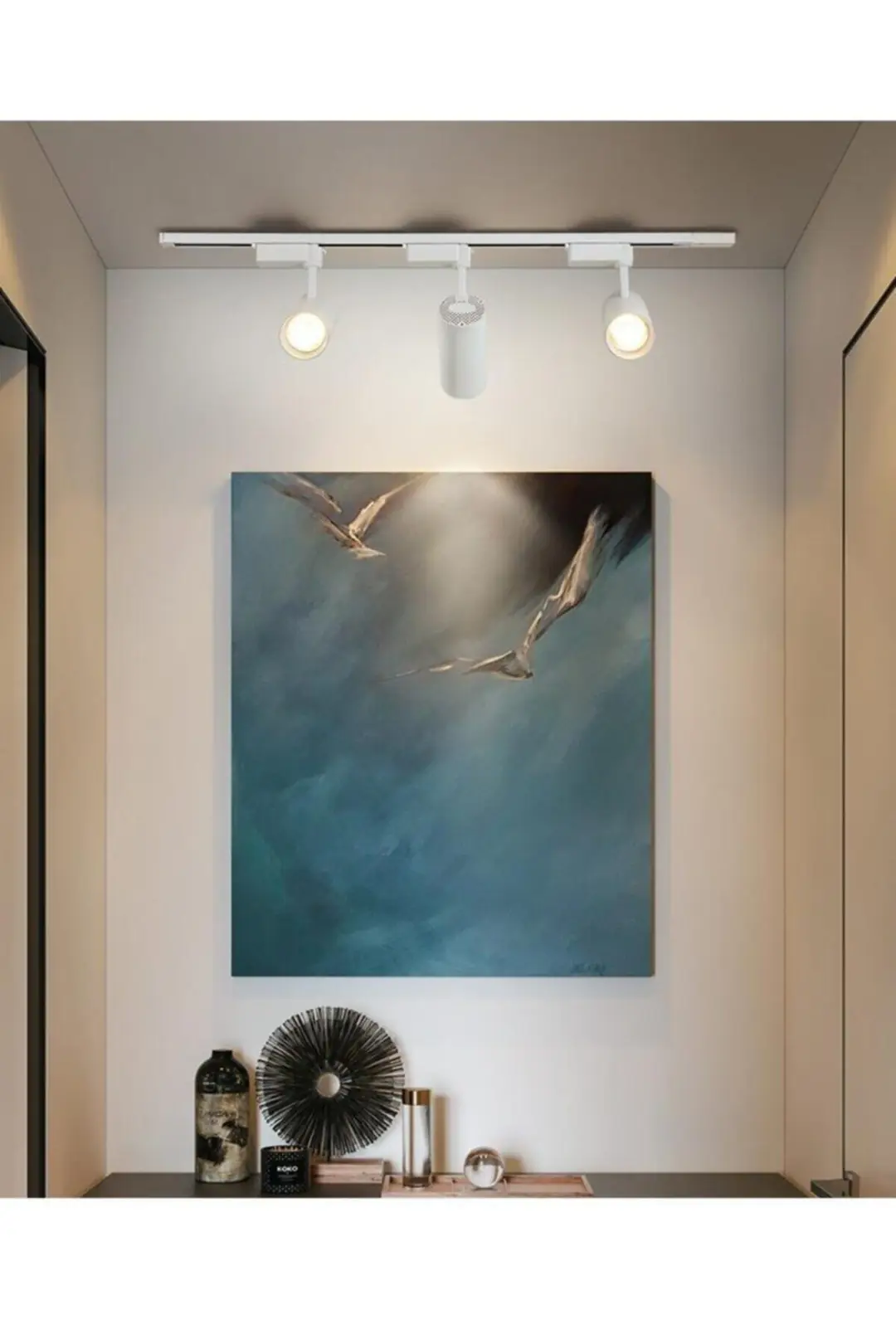 4 Adet Beyaz Kasa Günışığı 30 Watt Ray Spot 1 Metre Beyaz Ray Dahil