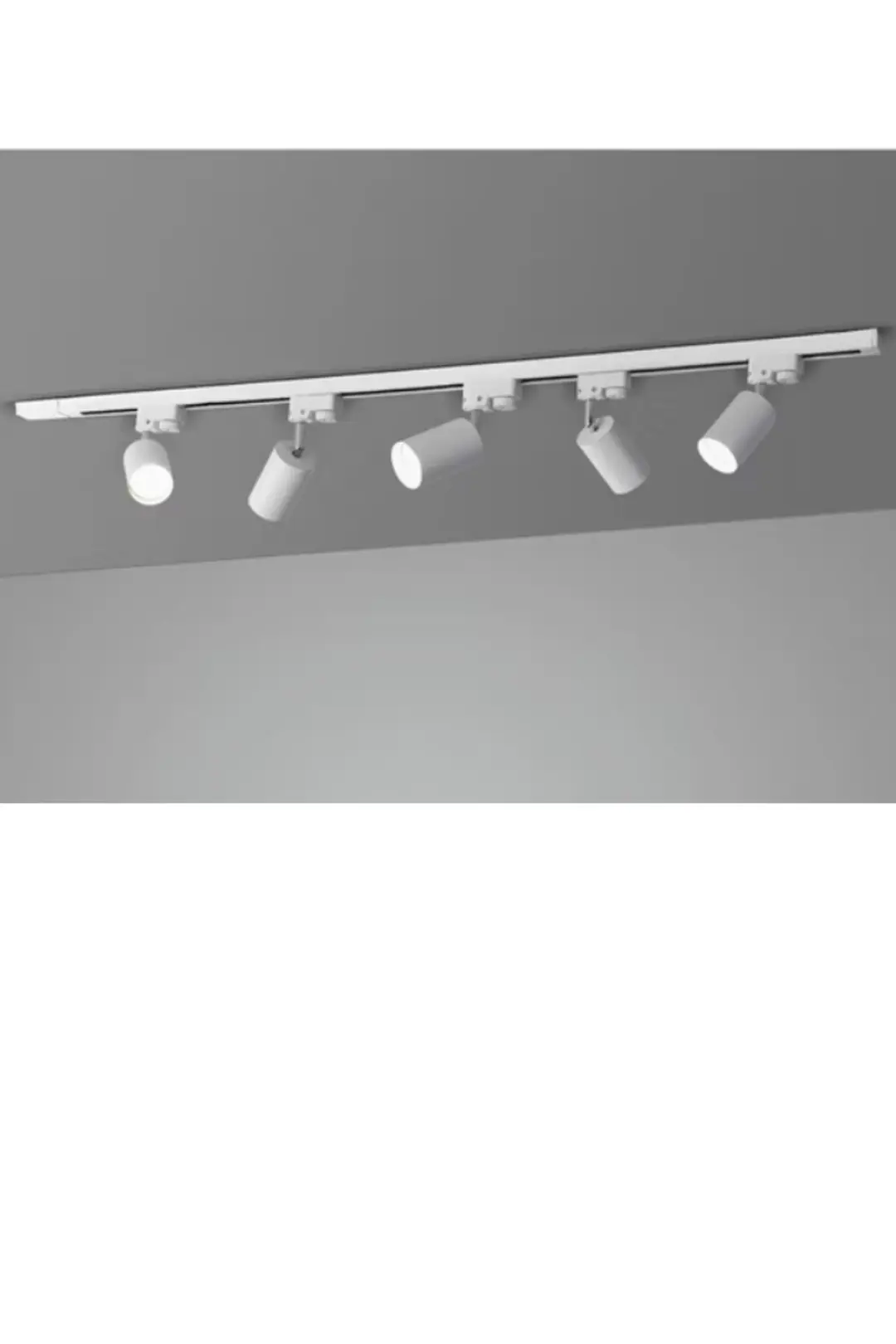 6 Adet BEYAZ Kasa Ve BEYAZ Veya GÜNIŞIĞI Işık 360 Derece Led Ray Spot Lamba ve 2 mt Raylı Armatür