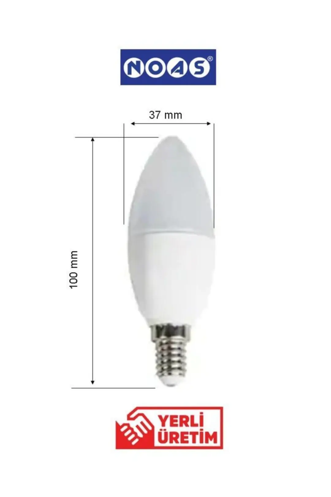 Avizeler Için E-14 Duylu 7w Led Ampul Beyaz Işık 10 Adet