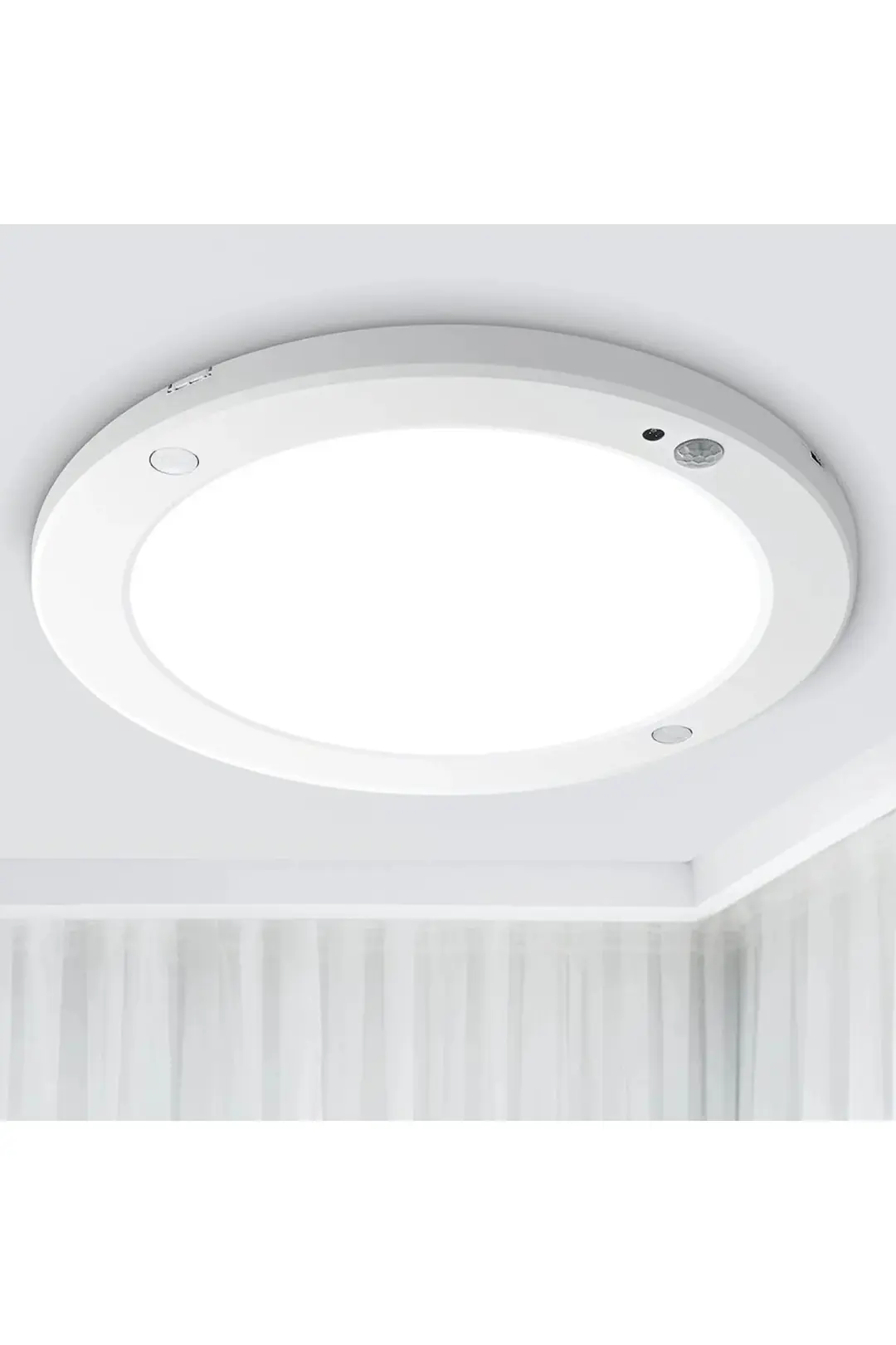 CT-9247 20W Sensörlü LED Armatür Sıva Üstü Tavan & Duvar Lambası Gece-Gündüz Otomatik 6400K Bey