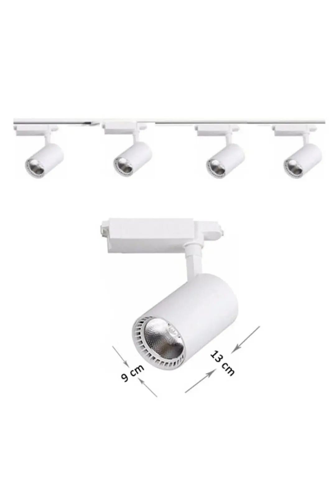 Beyaz Kasa Beyaz Işık 4'lü 1 Metre Raylı 30 W Ray Spot