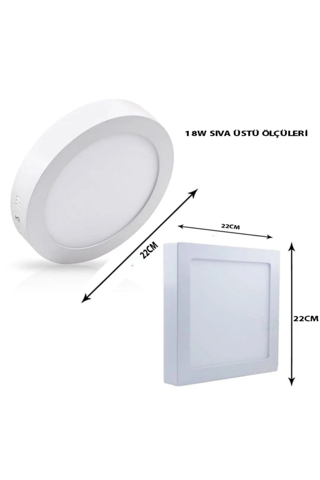 24 Watt Kare Sıva Üstü Led Panel - Beyaz Işık - 24w