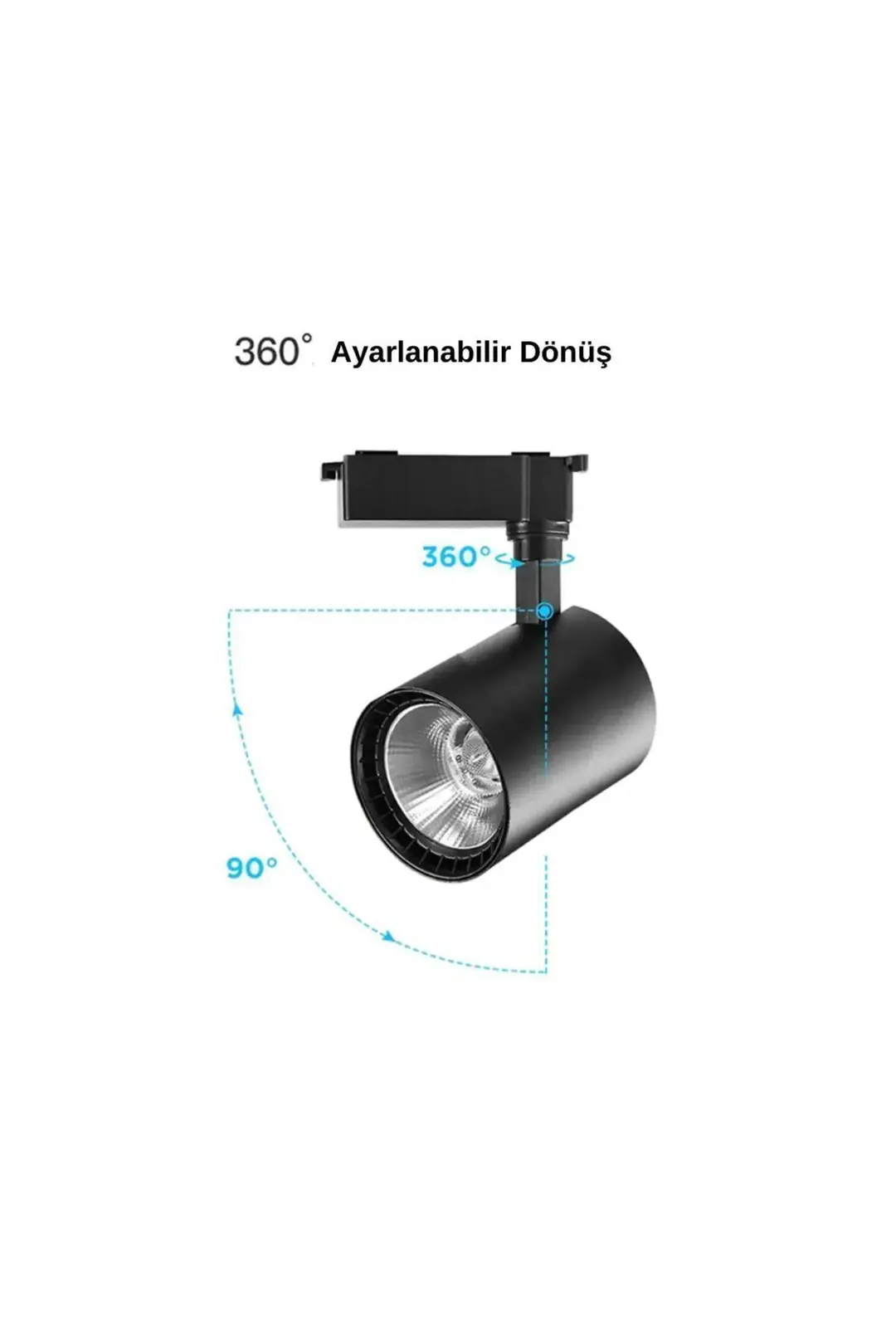 30 W 3200 K Ray Spot Siyah Kasa Günışıgı Led Aydınlatma [2 Adet Fiyatı]