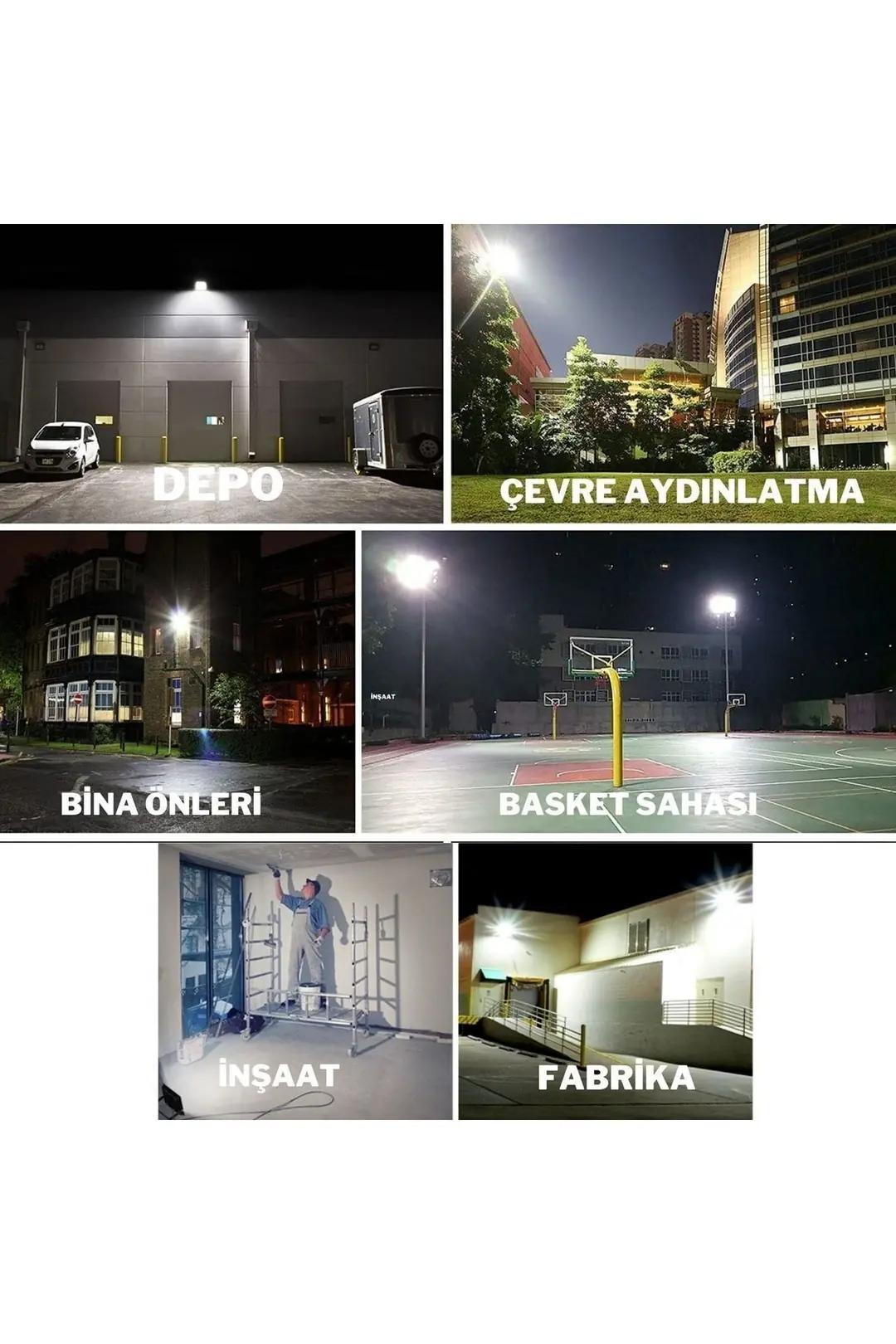 100 WATT 6500K BEYAZ IŞIK LED PROJEKTÖR IP66