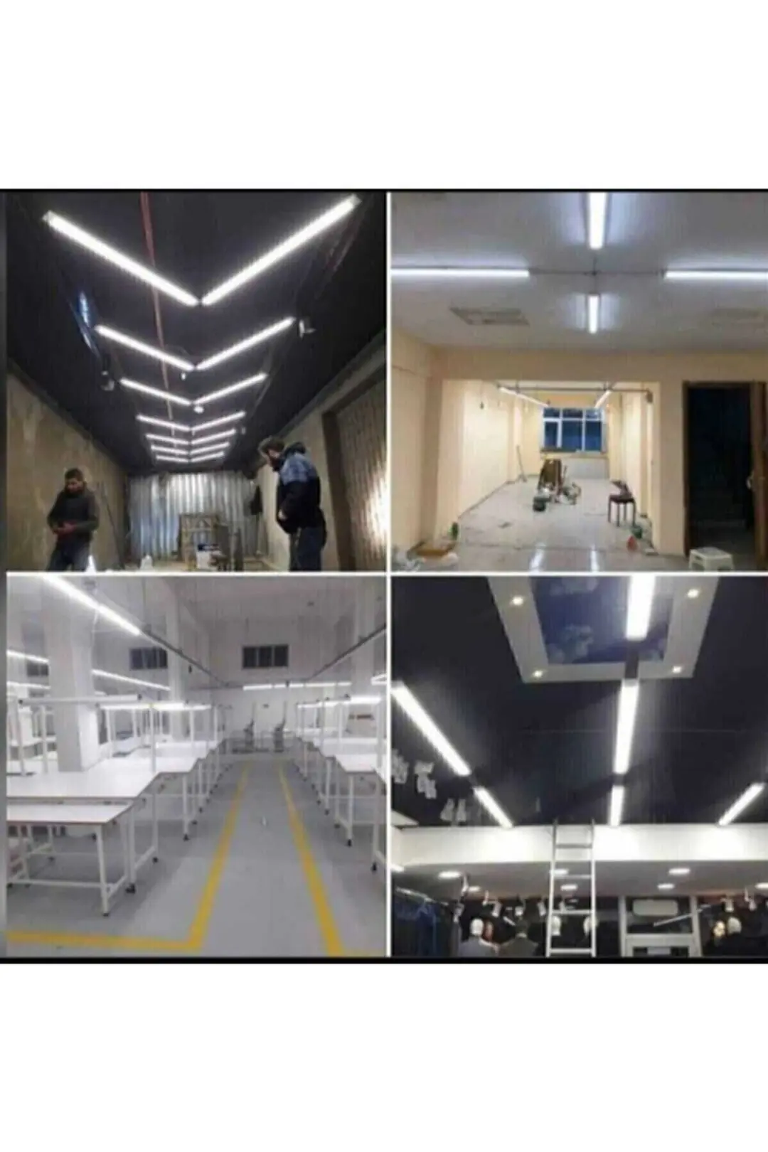 8 Adet 40w Floresan Yatay Led Bant Armatür Tavan Aydınlatma 120 Cm Led Armatür
