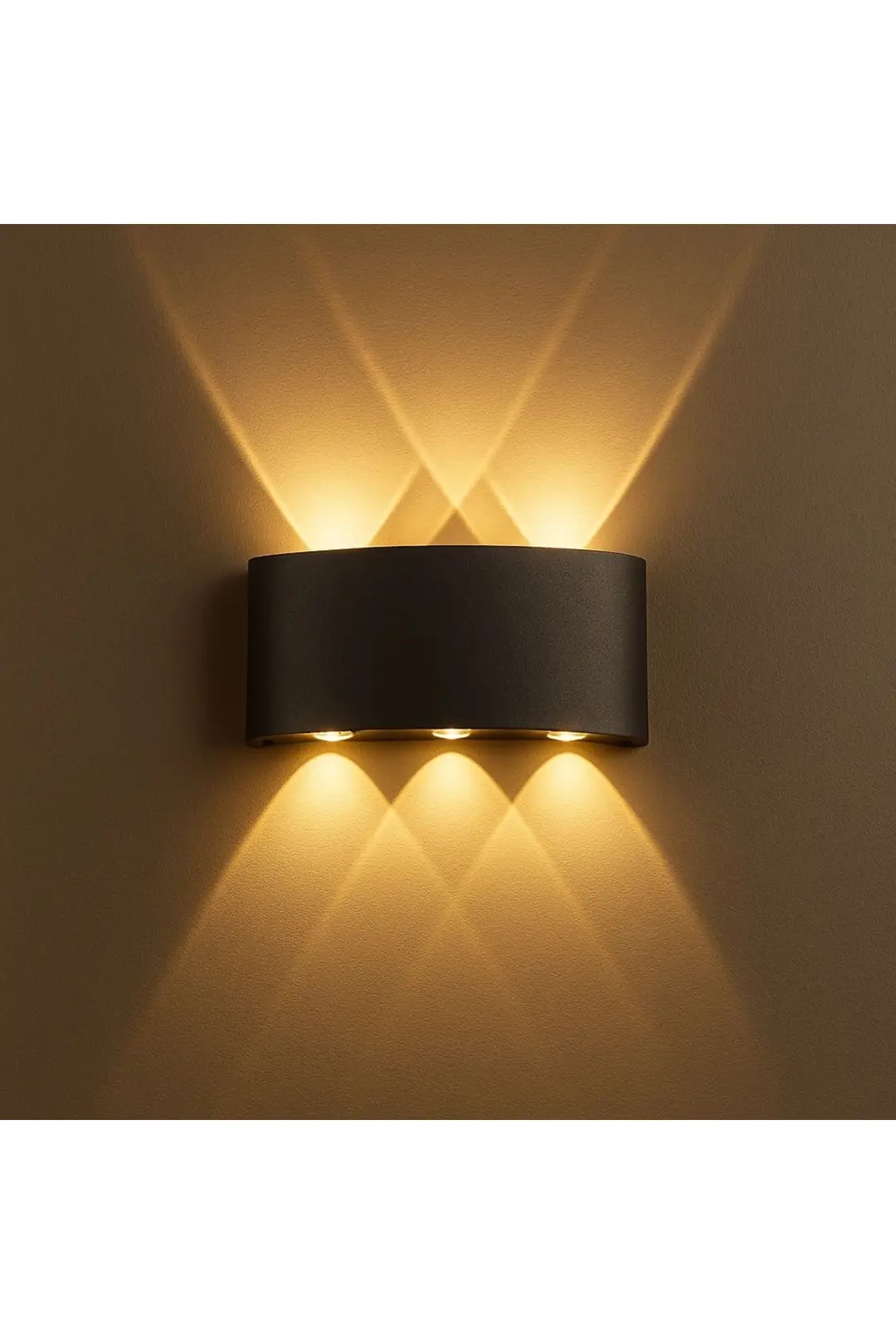 8011 HAİTİ Model LED Aplik 2000K AMBER Renk Siyah Kasa (Pilli Değildir - Elektrik ile Çalışır)